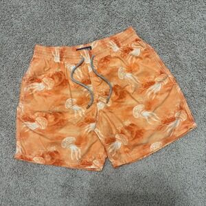 VILEBREQUIN Swim Trunks Swimwear Shorts Lined Jellyfish AOP Orange Mens XL